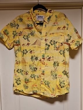 Urban Pipeline Large Mens Hawaiian 100% Cotton Button Down Shirt